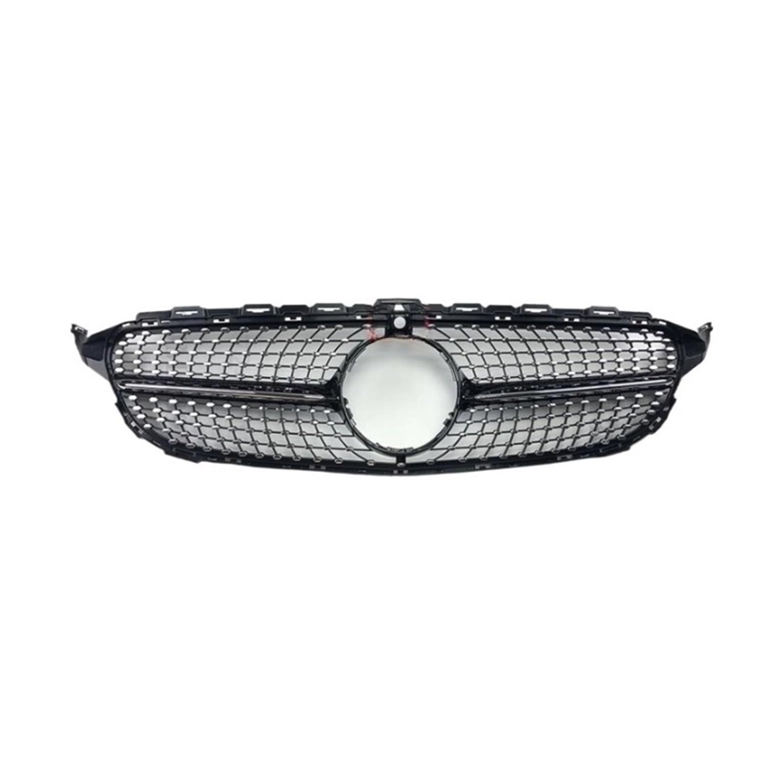 LDFREBCX Diamant-Frontgrillgitter for die Stoßstange, kompatibel mit Mercedes W205 C C205 S205 2014–2021, kompatibel mit C200 C260 C180 C250 C300 AMG Tuning(14-18 Diam Black-Cam) von LDFREBCX