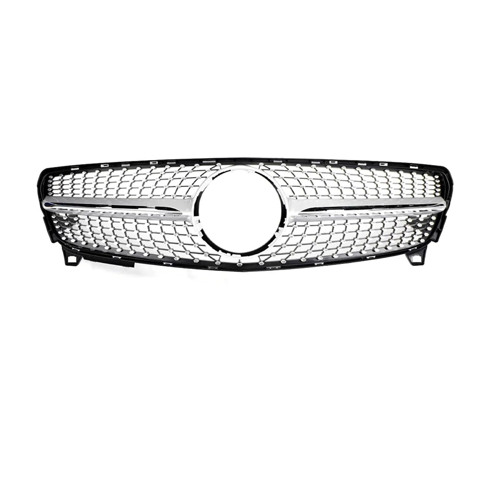 LDFREBCX Diamond GT Fronteinlassgitter Stoßstangengrill Haubengitter Facelift Tuning Kompatibel for Mercedes W176 Benz A A200 A180 A260 A45 2013-2018 Refit(16-18 Diamond Silver) von LDFREBCX