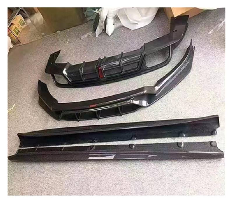 LDFREBCX Diffusor Stoßstange Seitenschweller Spoiler Kompatibel for Porsche Cayenne 2018-2023 Echt Carbon Fiber Front Lip Heck Body Kit(A Set of) von LDFREBCX