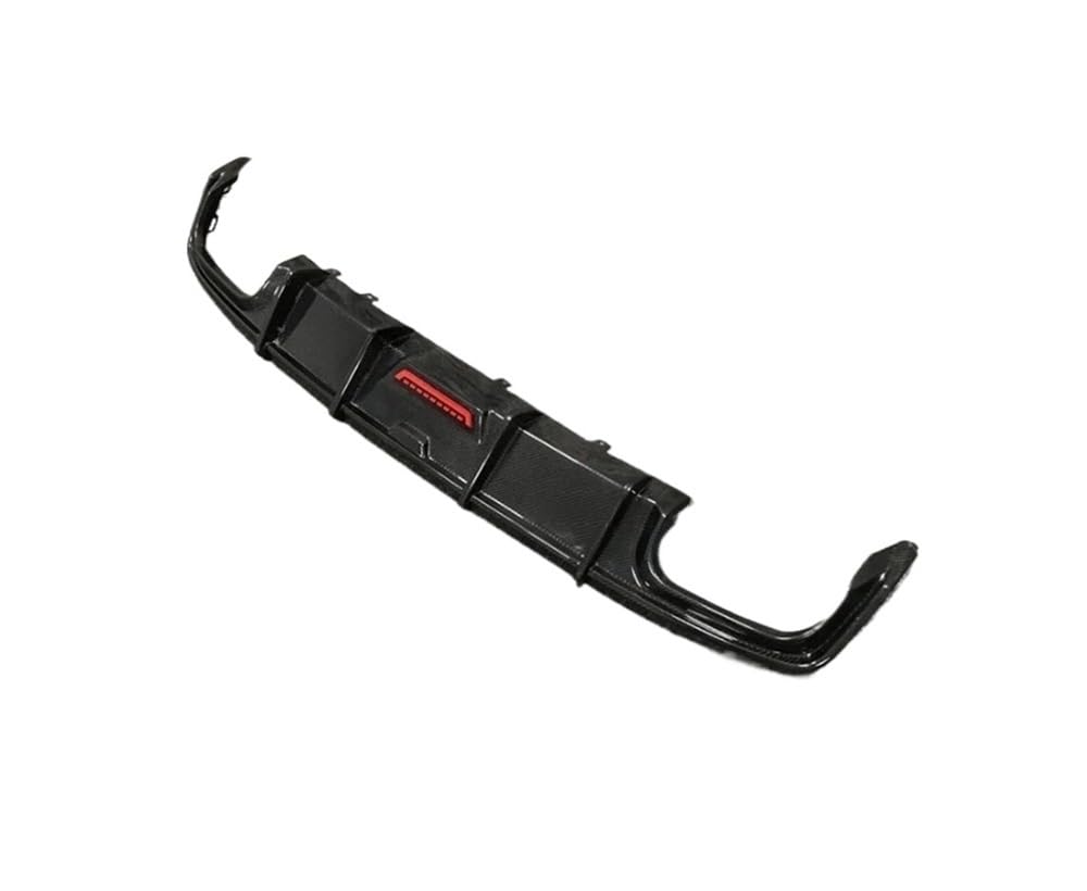 LDFREBCX ECHTE KOHLEFASER-HECKSTOßSTANGE, KOFFERRAUMLIPPE, Spoiler, DIFFUSOR, Kompatibel mit A6 S6 RS6 C8 2019-2022 (Mit Licht) von LDFREBCX