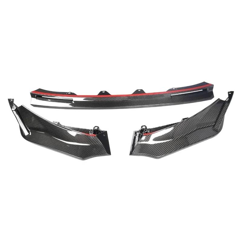 LDFREBCX Echte trockene Kohlefaser-Frontspoilerstoßstange im V-Stil, Frontlippe, kompatibel mit BMW G80 M3 G82 G83 M4 2021–2024 Coupé von LDFREBCX