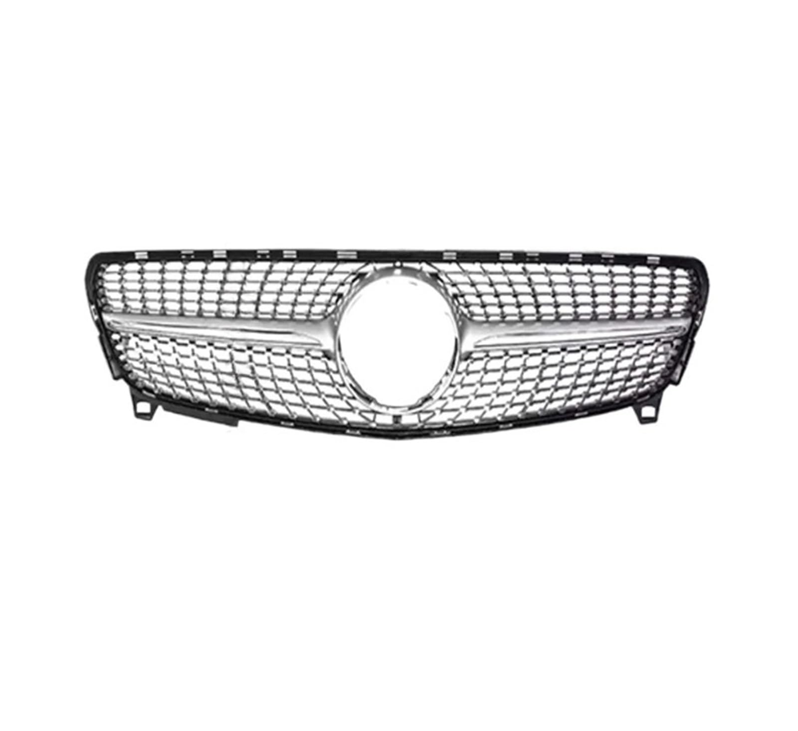 LDFREBCX Fronteinlass-Stoßstangengrill, Grill GT Diamond Tuning, kompatibel for Mercedes W176 Benz A A180 A45 A260 A200 Mesh 2013–2018(16-18 Compatible for Diamond Silver) von LDFREBCX
