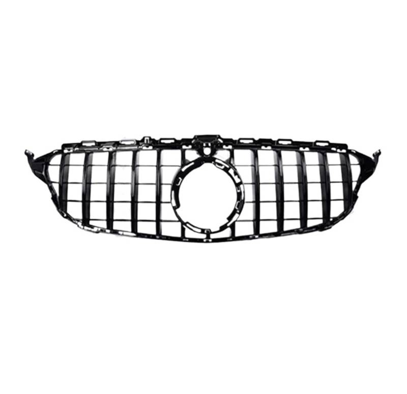 LDFREBCX Fronteinlassgitter Stoßstangengrill Haubengitter Kompatibel for Mercedes Benz C-Klasse Real C63 AMG 2014-2021 Kompatibel for W205 Tuning Facelift(2019- GT Black) von LDFREBCX