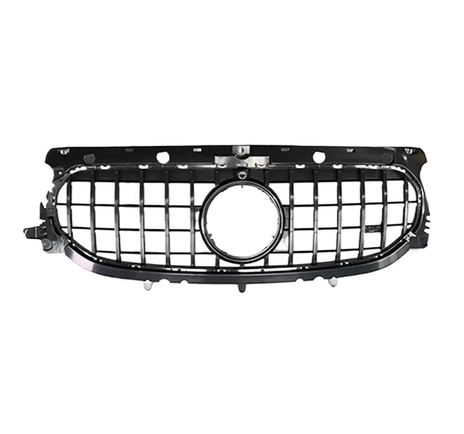 LDFREBCX Frontgrill Racing Grill Kompatibel for Mercedes Benz GLA X156 H247 2020+ Center Mesh Facelift Body Kit Haube Grill(GT Black) von LDFREBCX