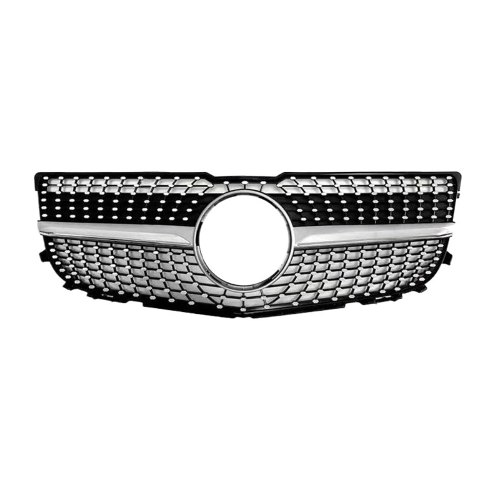 LDFREBCX Frontgrill Racing Grill Kompatibel for Mercedes Benz GLK X204 2008-2012 2013-2015 Trim Haube Mesh Tuning(08-12 Diamond Silver) von LDFREBCX