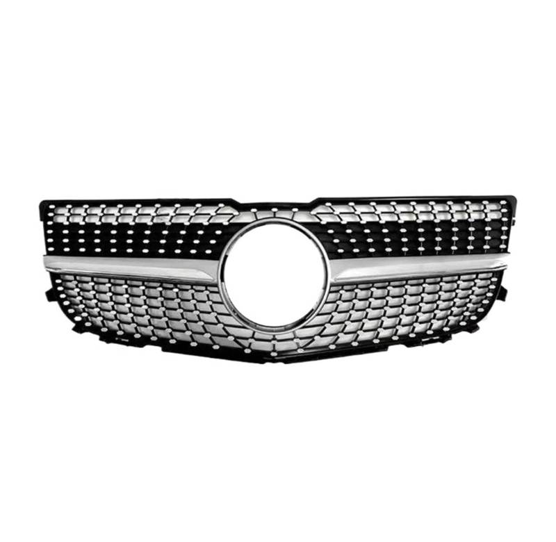 LDFREBCX Frontgrill Racing Grill Kompatibel for Mercedes Benz GLK X204 2008-2012 2013-2015 Trim Haube Mesh Tuning(13-15 Diamond Silver) von LDFREBCX