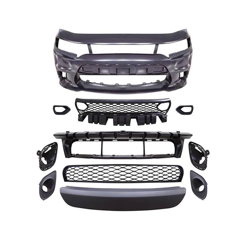 LDFREBCX Frontlippensplitter Kompatibel for Frontstoßstangenlippe im Hellcat-Stil mit Lampenloch Autokompatibel for Dodge Charger 2019-2023 Frontlippenspoiler von LDFREBCX
