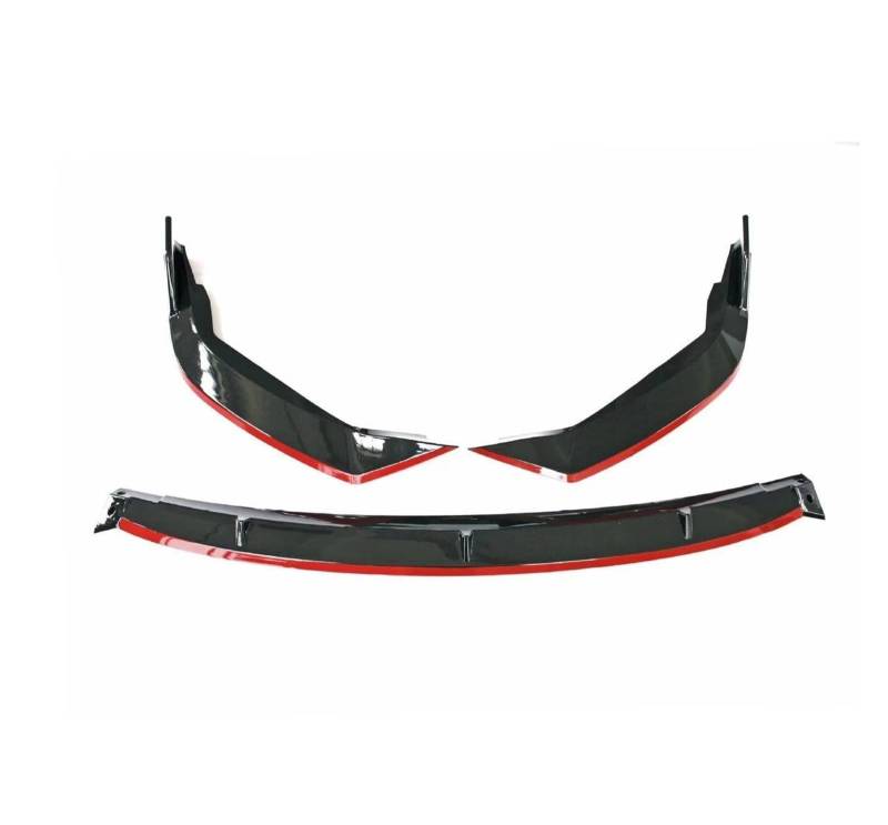 LDFREBCX Frontspoiler Kompatibel for Toyota Corolla 2019 2020 2021 Lippe Kinn Diffusor Deflektor Carbon Fiber Look Außen Trim(Red Line) von LDFREBCX