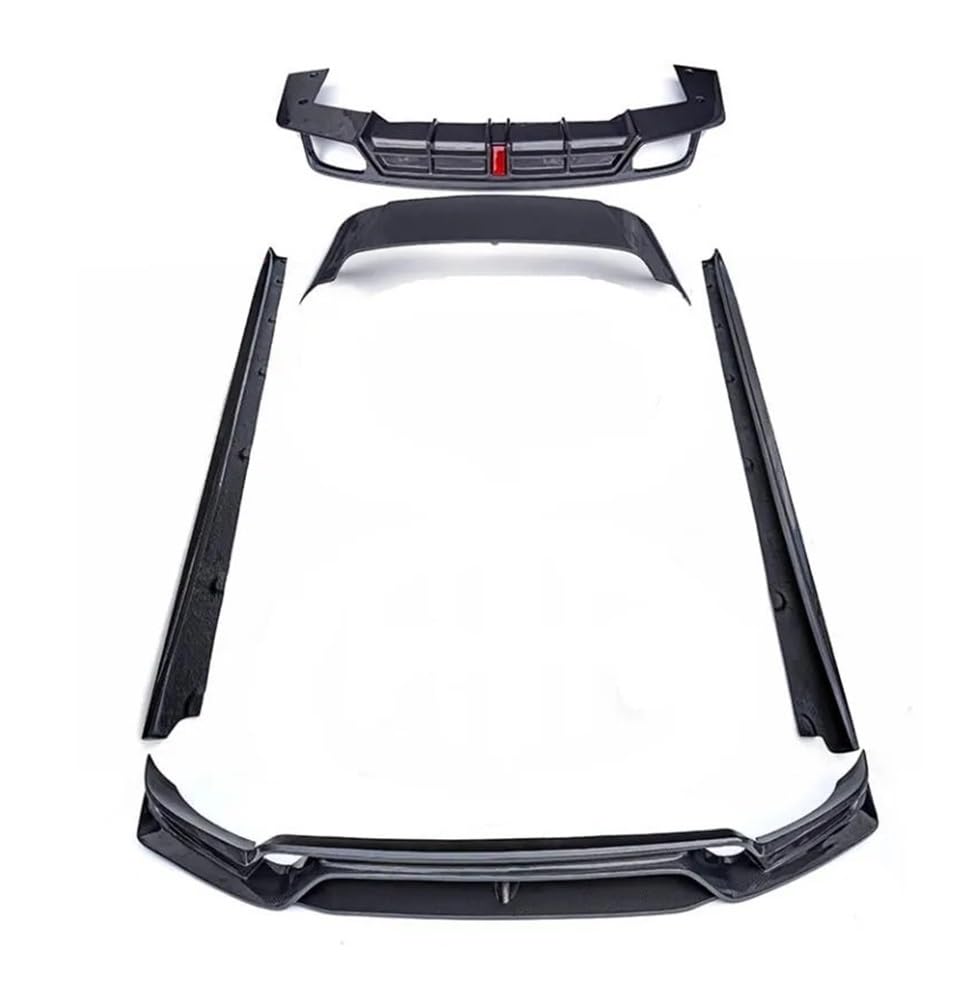 LDFREBCX Frontspoilerlippe Heckdiffusor Heckspoiler Seitenschweller Spoiler Kompatibel for Porsche Cayenne 2018-2022 ECHTE KOHLEFASER(All Set) von LDFREBCX
