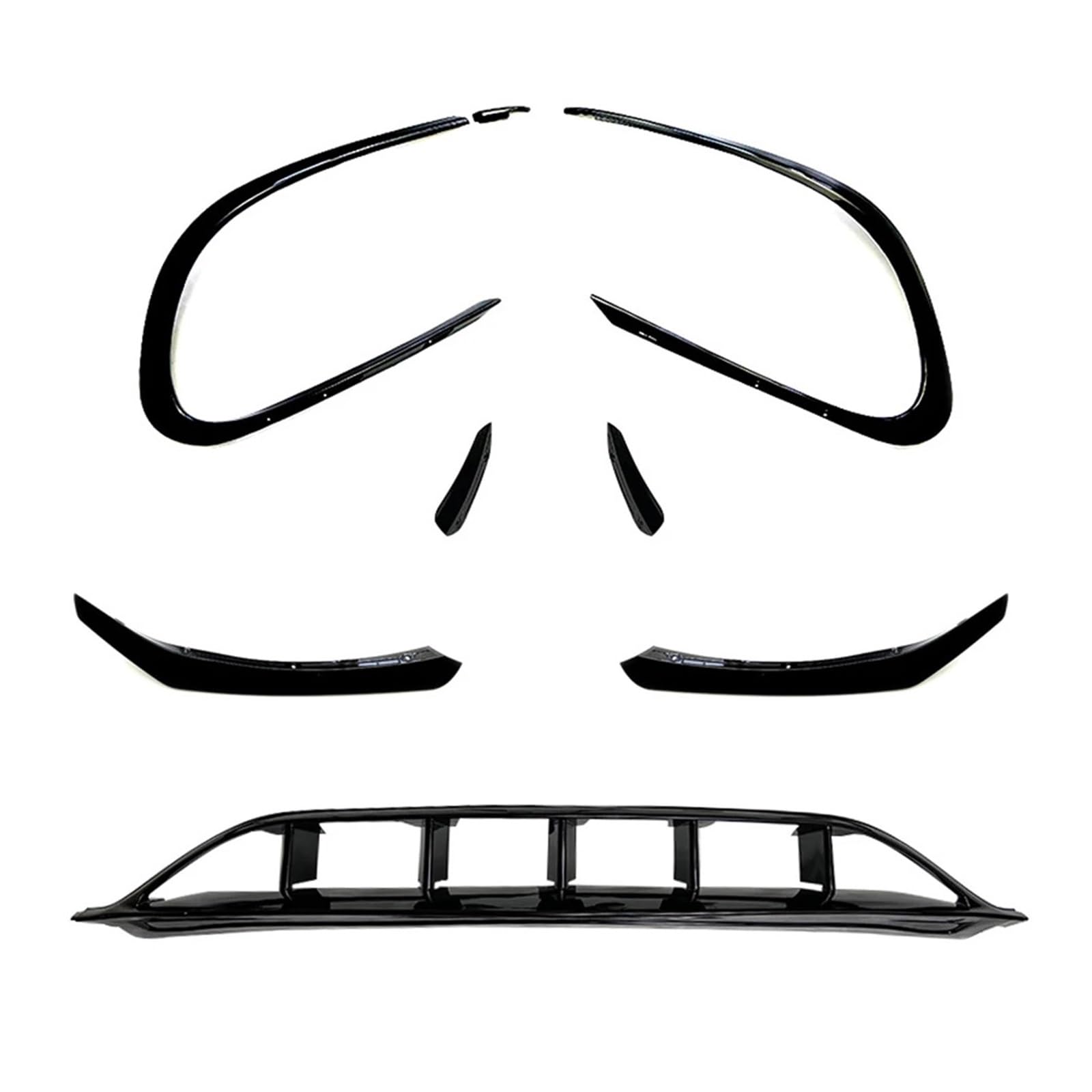 LDFREBCX Frontspoilerlippe Splitter Lüftungsschlitz Nebelscheinwerfer Kühlergrill Kompatibel for Mercedes Benz CLA C117 X117 CLA200 220 250 260 AMG 2015-2018 von LDFREBCX