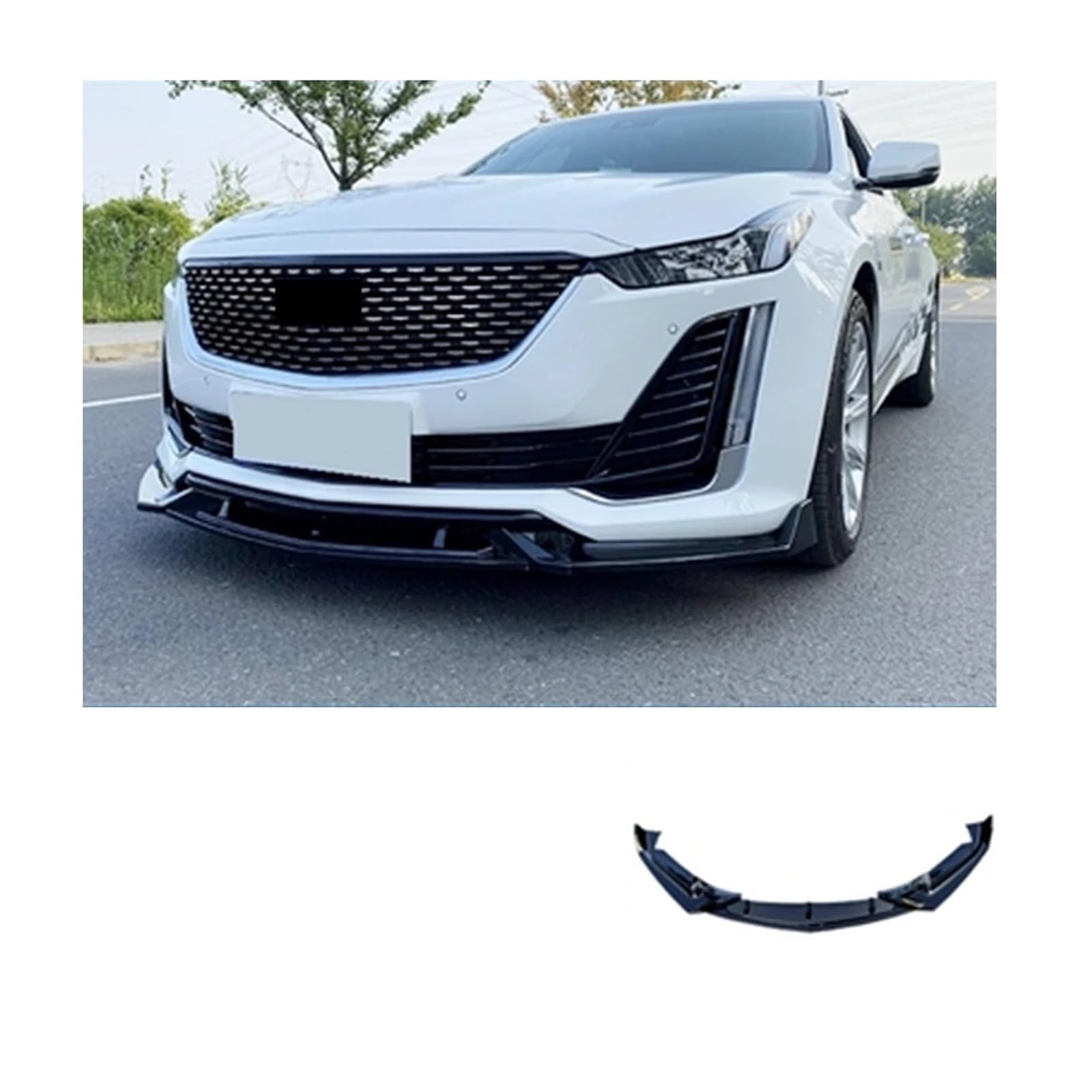 LDFREBCX Frontstoßstangengrill, kompatibel mit Cadillac CT5, Frontspoilerlippe, Autogrill, Gitter, Stoßstangengrill, Zierleiste(Front Lip) von LDFREBCX