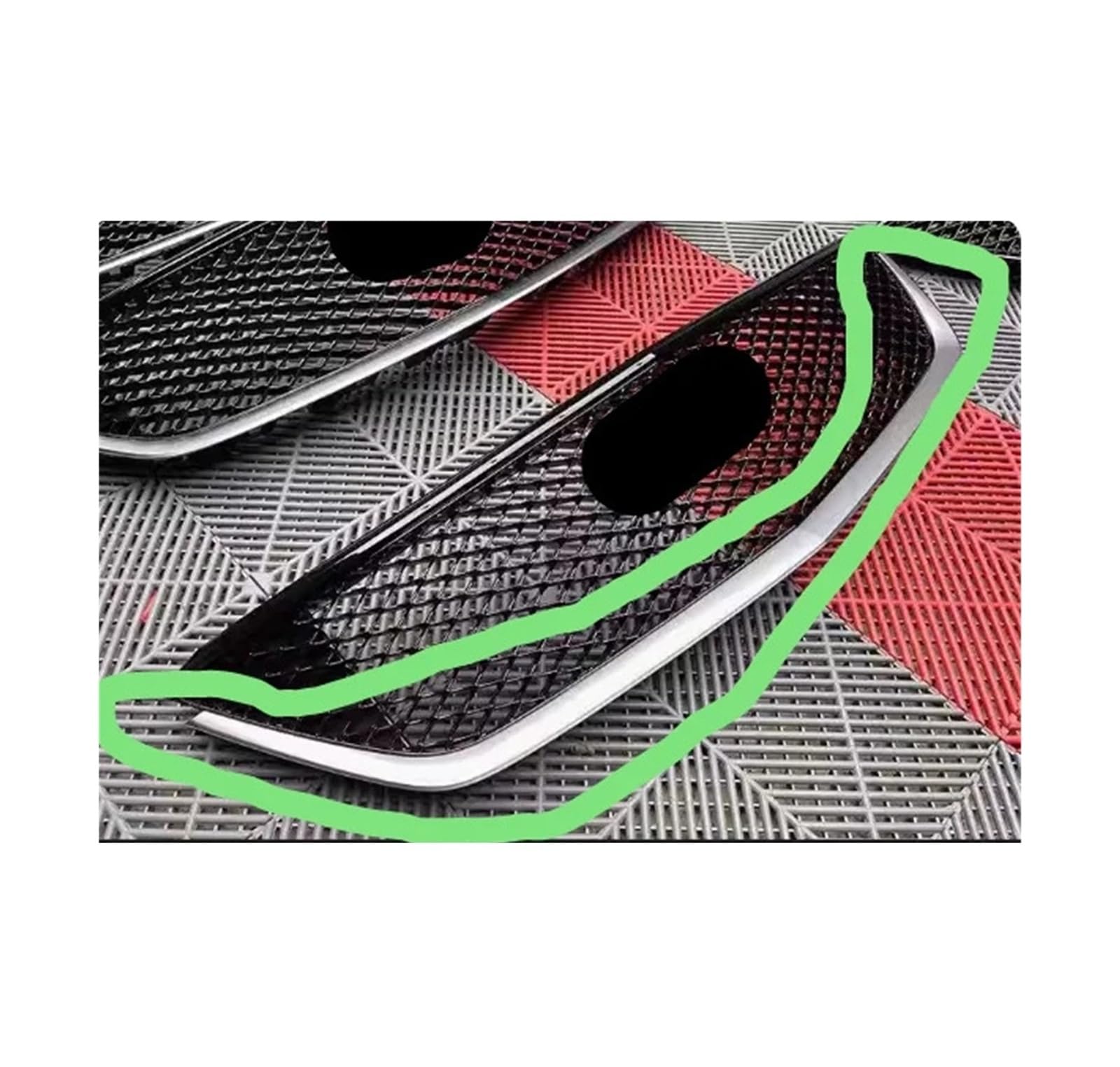 LDFREBCX Frontstoßstangengrill, kompatibel mit Cadillac CT5, Frontspoilerlippe, Autogrill, Gitter, Stoßstangengrill, Zierleiste(Silvery Grill Trim) von LDFREBCX