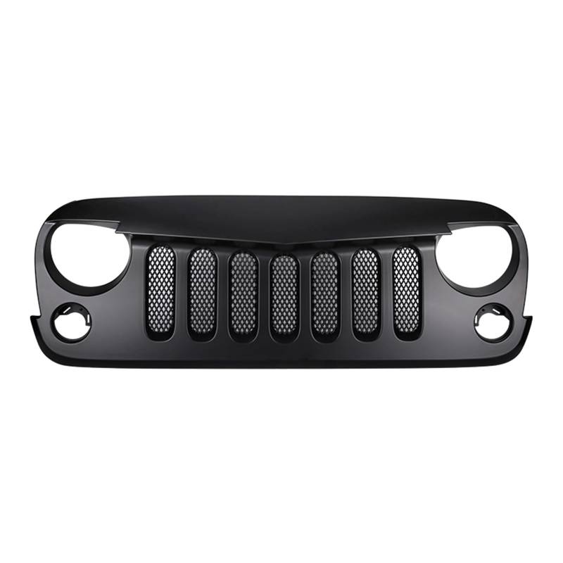 LDFREBCX Frontstoßstangengrill-Motorhaubenlichter mit Netz Kompatibel for Jeep Kompatibel for Wrangler 2007-2017 Kompatibel for JK von LDFREBCX