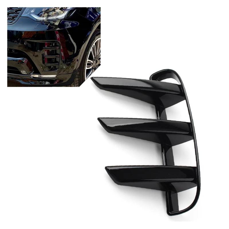 LDFREBCX Glänzend schwarz Auto Front Stoßstange Kühlergrill Air Vent Abdeckung Trim Kompatibel for Land Rover Discovery 5 LR5 2021-2022(1Pcs Left) von LDFREBCX