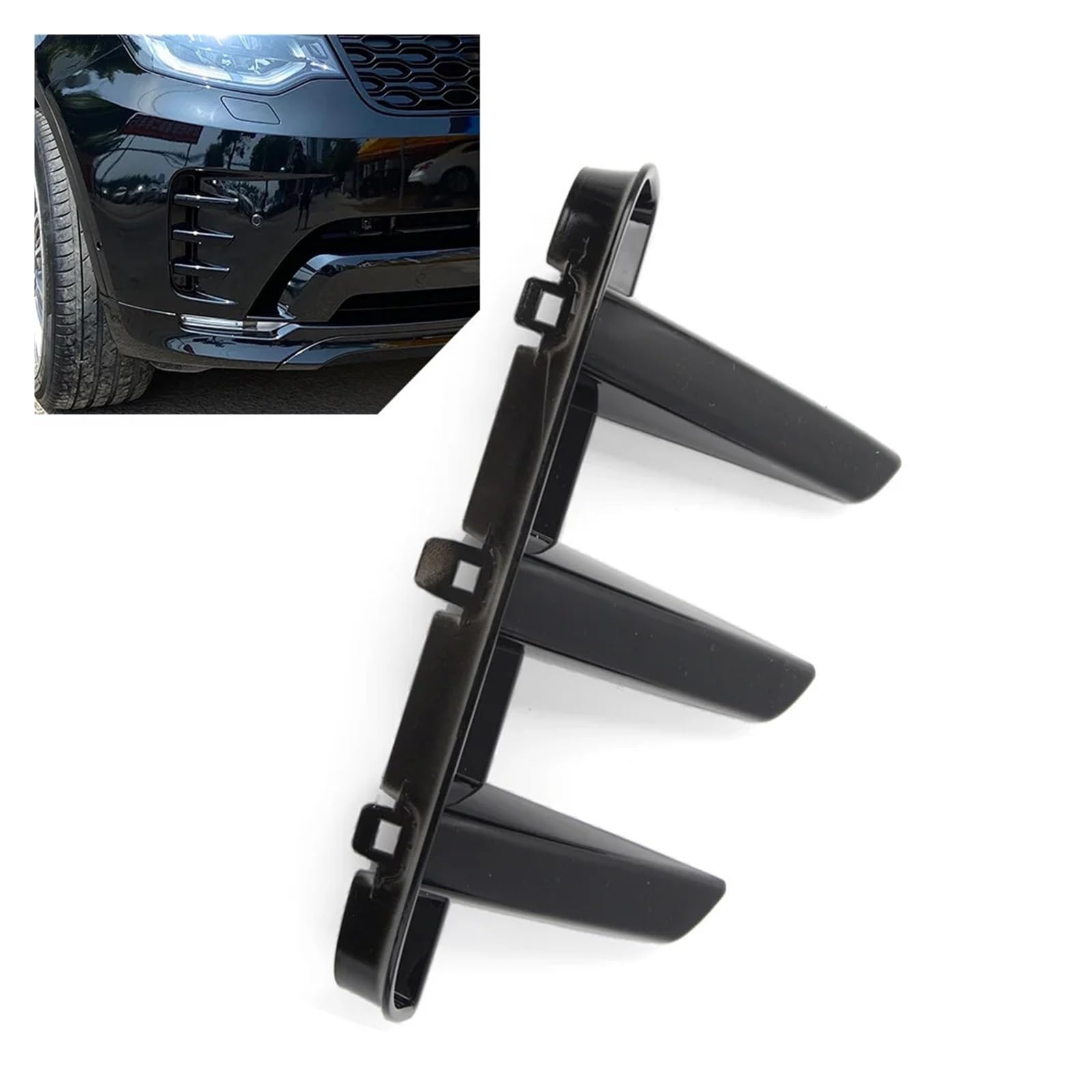 LDFREBCX Glänzend schwarz Auto Front Stoßstange Kühlergrill Air Vent Abdeckung Trim Kompatibel for Land Rover Discovery 5 LR5 2021-2022(1Pcs Right) von LDFREBCX