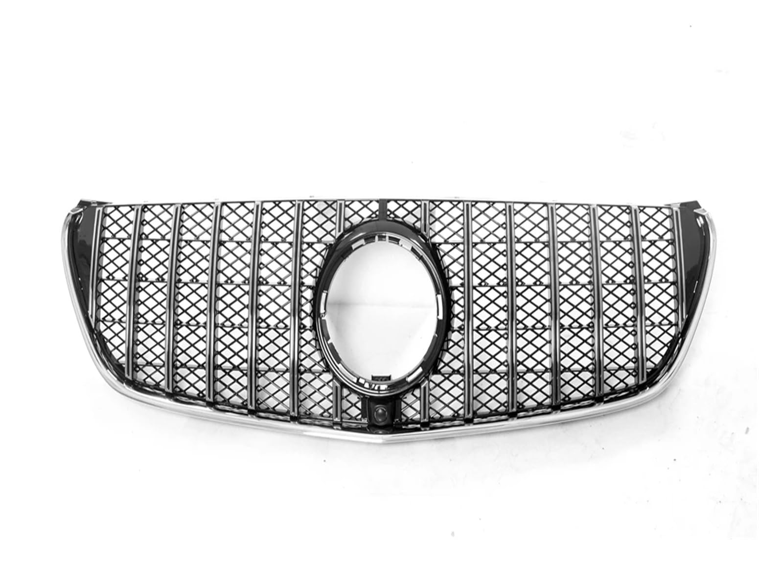 LDFREBCX Grill Kühlergrill Kompatibel for Mercedes Benz W447 V-KLASSE 2016-2021 GT R Style Auto Obere Stoßstangenhaube Mesh Mit Kameraloch(Silver1) von LDFREBCX
