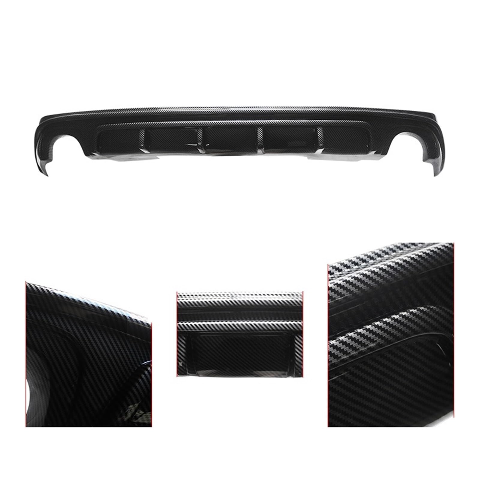 LDFREBCX Heckdiffusor Kompatibel for Lexus is IS250 IS350 2006-2012 4DR Glanz Schwarz Heckspoiler Lip Diffusor Spoiler(Carbon Fiber Coating) von LDFREBCX
