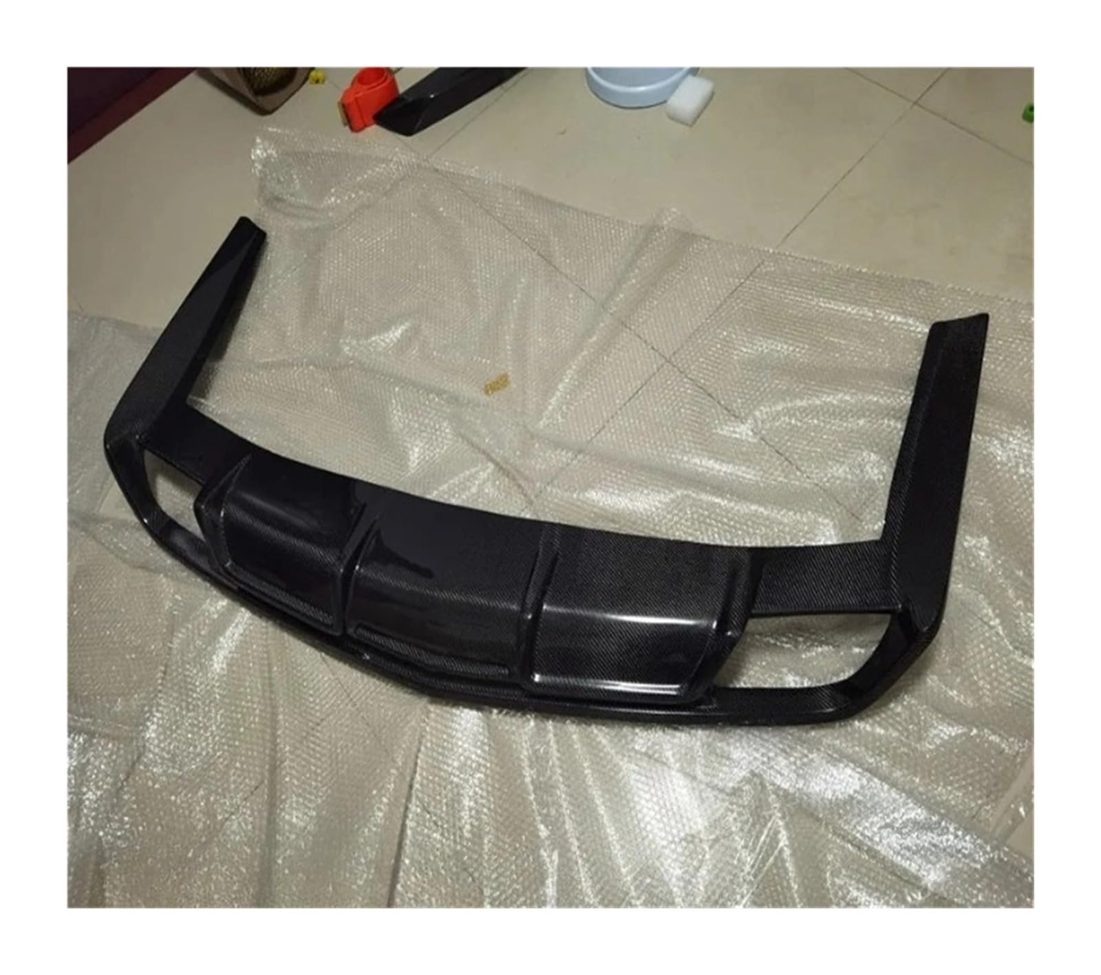 LDFREBCX Heckspoiler-Diffusordeckel, kompatibel mit Cadillac Cts 2014 2015 2016, Kofferraum-Türspoilerlippe, echte Kohlefaser, Heckspoilerlippe(Diffuser) von LDFREBCX