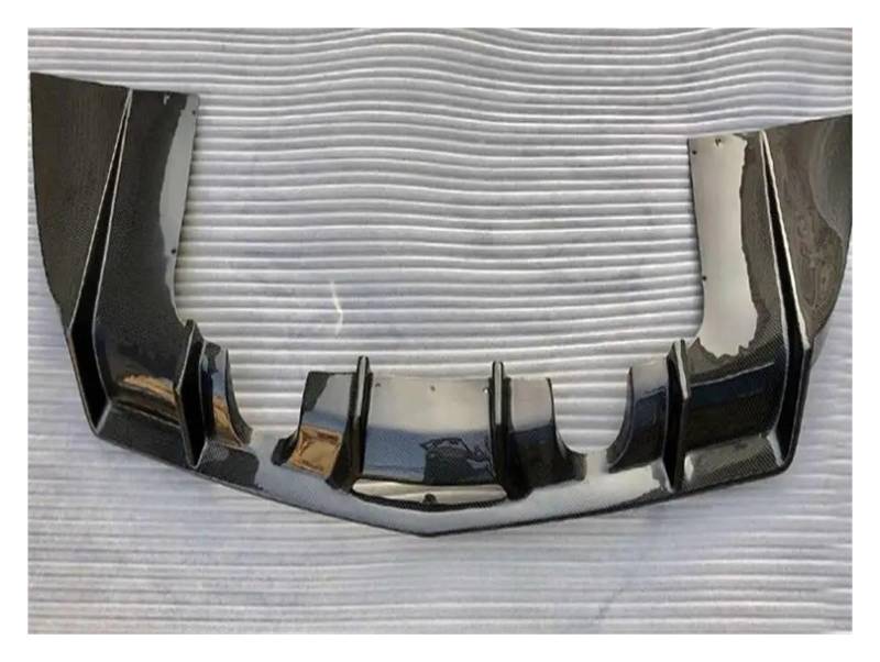 LDFREBCX Heckspoilerlippe mit Auspuffspitzen, kompatibel mit Cadillac ATS 2015–2017, Carbonfaser, Vier Auslass-Stoßstangenlippenplattenschutzspoiler(Without Tips) von LDFREBCX