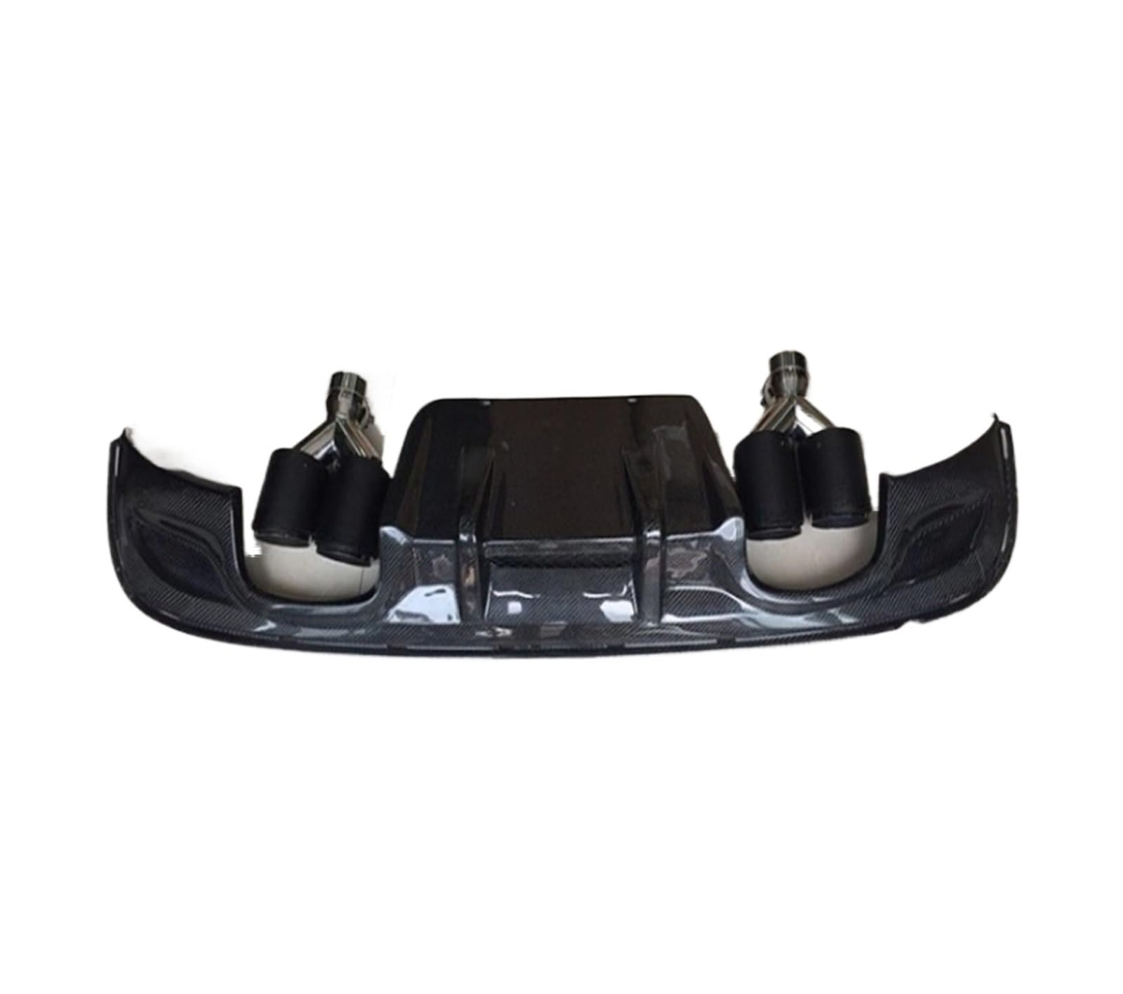 LDFREBCX Kofferraum-Stoßstangenlippe aus echtem Carbon, kompatibel mit Jaguar XF 2016–2018, Heckdiffusor-Splitter und Auspuffspoilerabdeckung(A Set of) von LDFREBCX