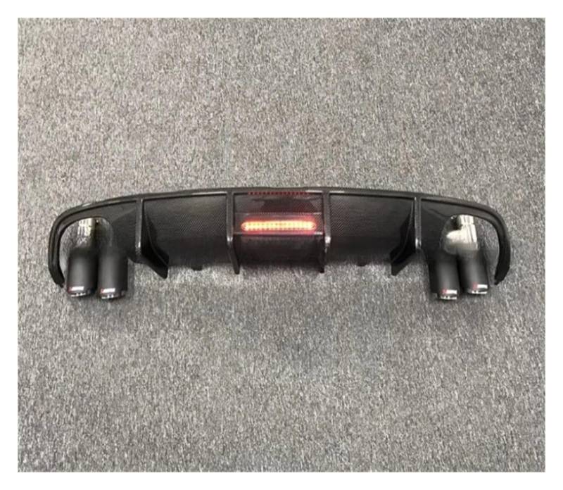 LDFREBCX Kompatibel for A6 C7 Travel Avant/Allroad 2016-2018 Carbon Fiber Trunk Stoßstange Hinten Diffusor Spoiler Auspuff Abdeckung(Exhaust) von LDFREBCX