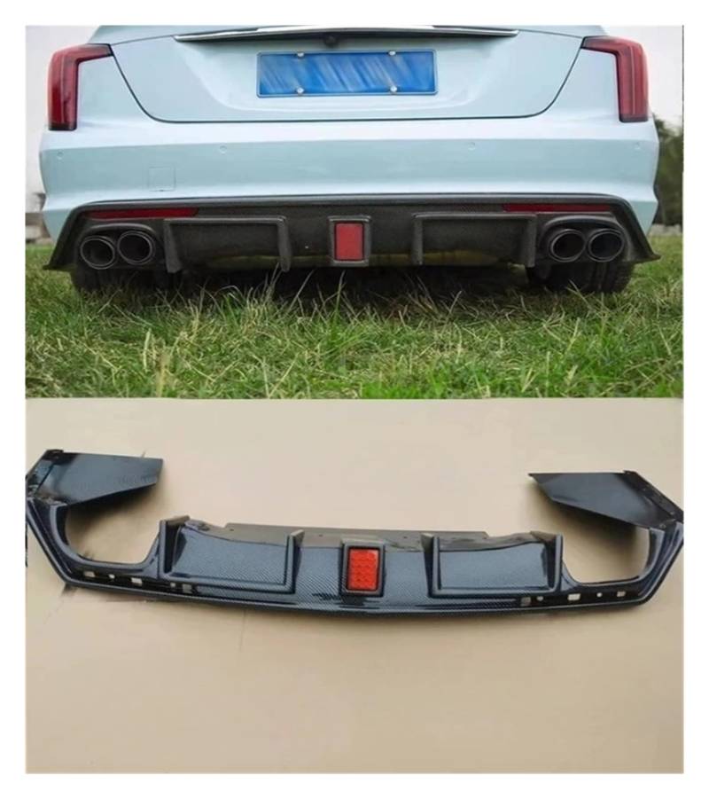 LDFREBCX Kompatibel for Cadillac ATSL CT5 CT6 CT4 XT5 XTS Modifikation V Lip Gt Heckstoßstange 4 Schwanz Kehle(Compatible for Ct5 Carbon Fiber Cla) von LDFREBCX