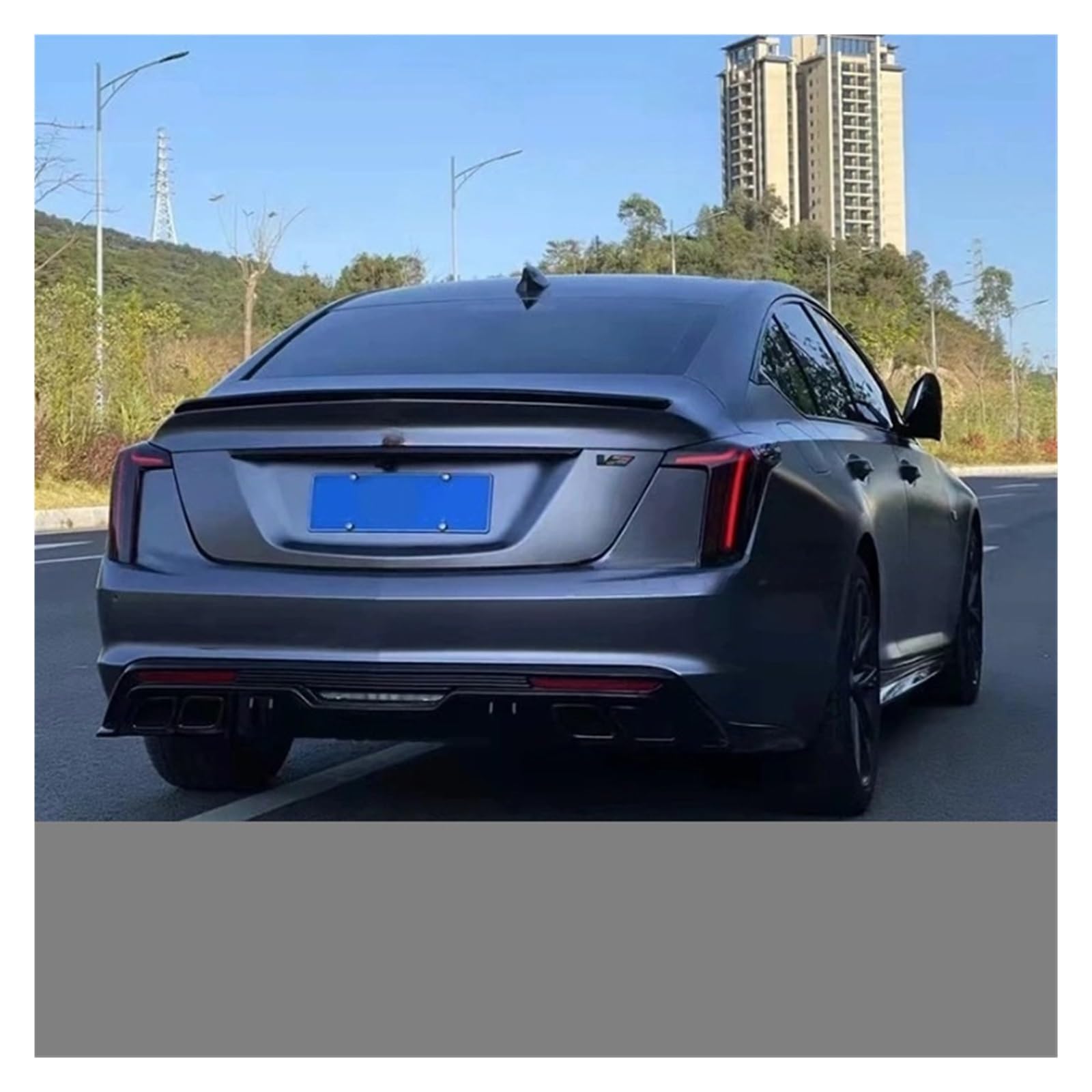 LDFREBCX Kompatibel for Cadillac ATSL CT5 CT6 CT4 XT5 XTS Modifikation V Lip Gt Heckstoßstange 4 Schwanz Kehle(Compatible for Ct5 Shiny Black v Re) von LDFREBCX