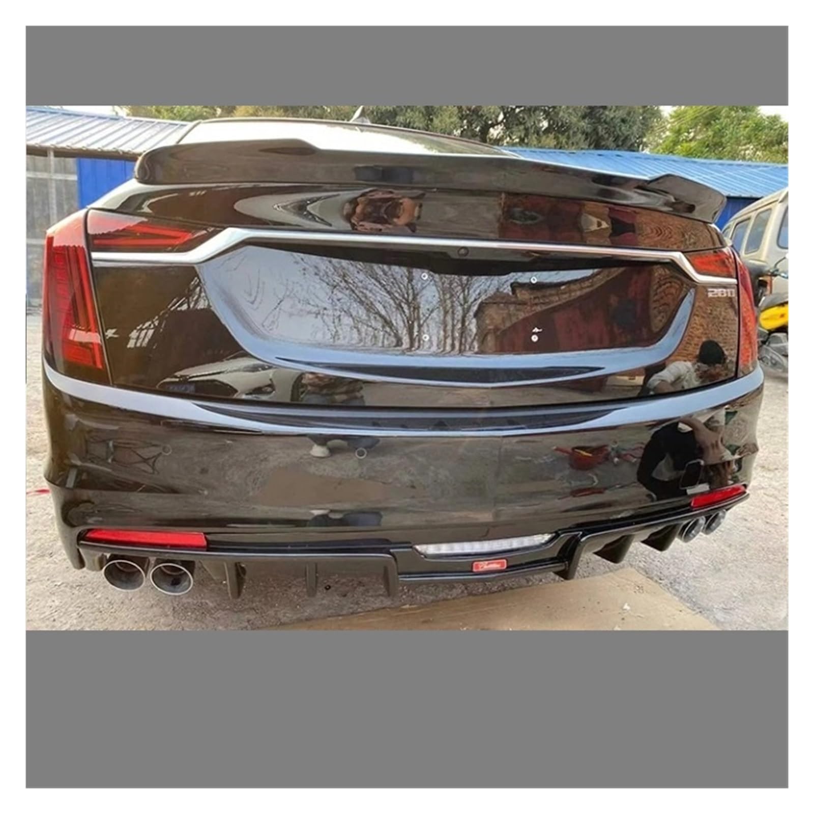 LDFREBCX Kompatibel for Cadillac ATSL CT5 CT6 CT4 XT5 XTS Modifikation V Lip Gt Heckstoßstange 4 Schwanz Kehle(Compatible for Ct6 Illuminated Blac1) von LDFREBCX