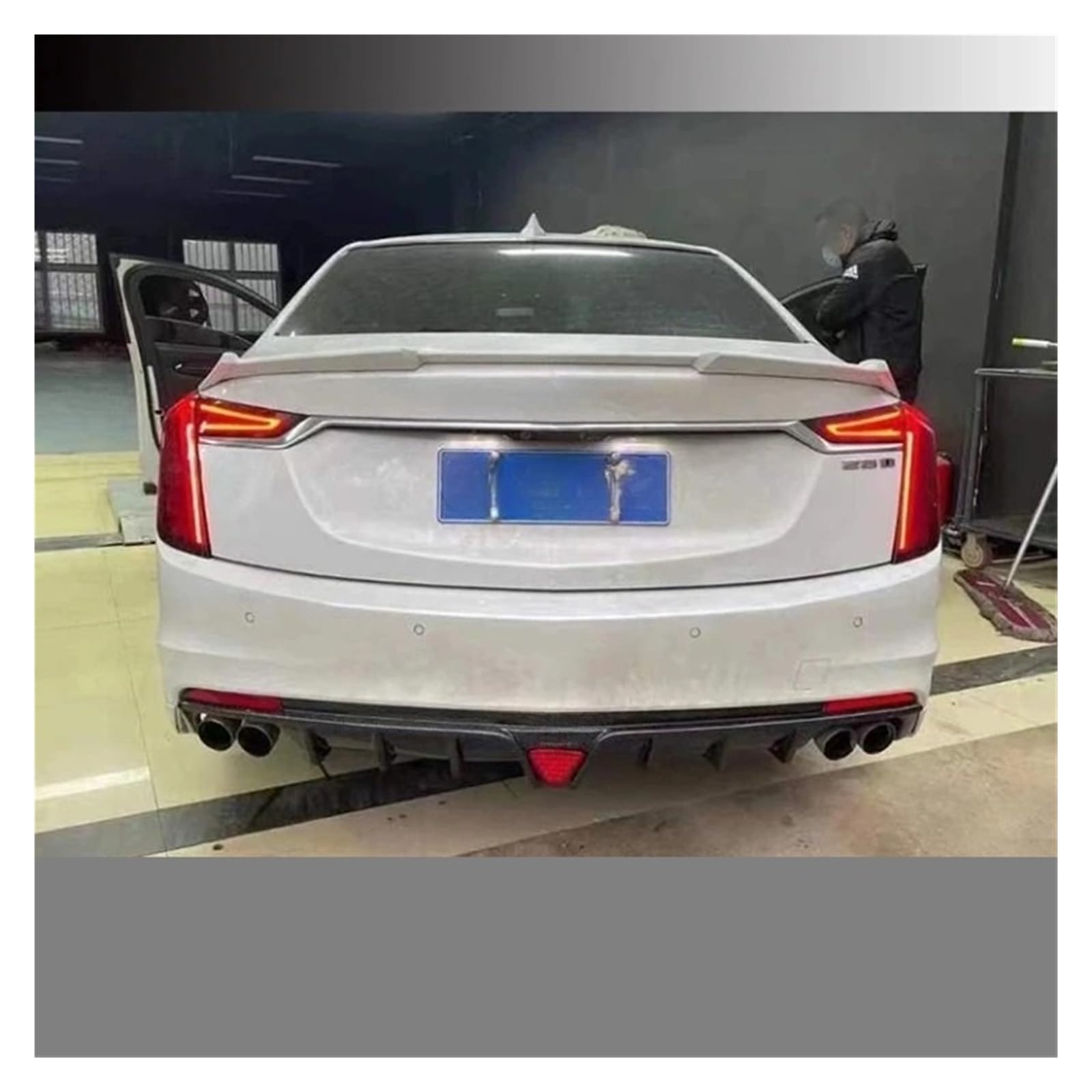 LDFREBCX Kompatibel for Cadillac ATSL CT5 CT6 CT4 XT5 XTS Modifikation V Lip Gt Heckstoßstange 4 Schwanz Kehle(Compatible for Ct6 Water Transfer P) von LDFREBCX