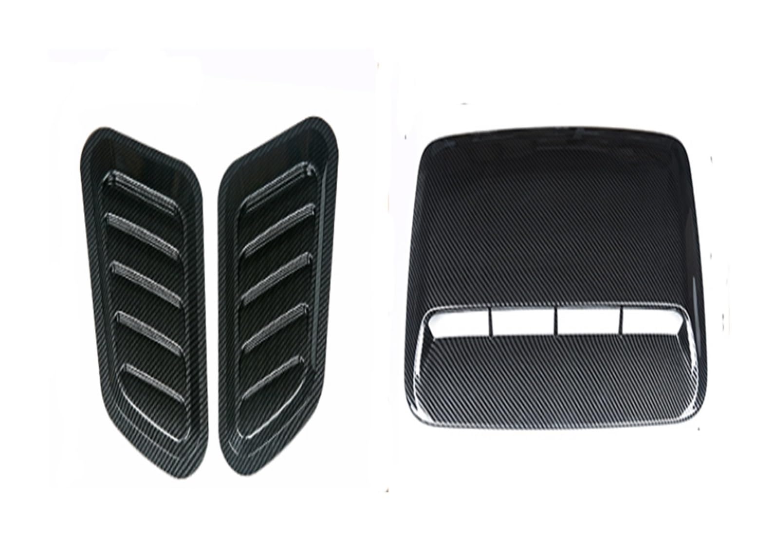 LDFREBCX Kompatibel for Jeep Renegade 2016-2022 + ABS Front Stoßstange Motor Haube Vent Abdeckung Lufteinlass Dekorative(Carbon Fiber) von LDFREBCX