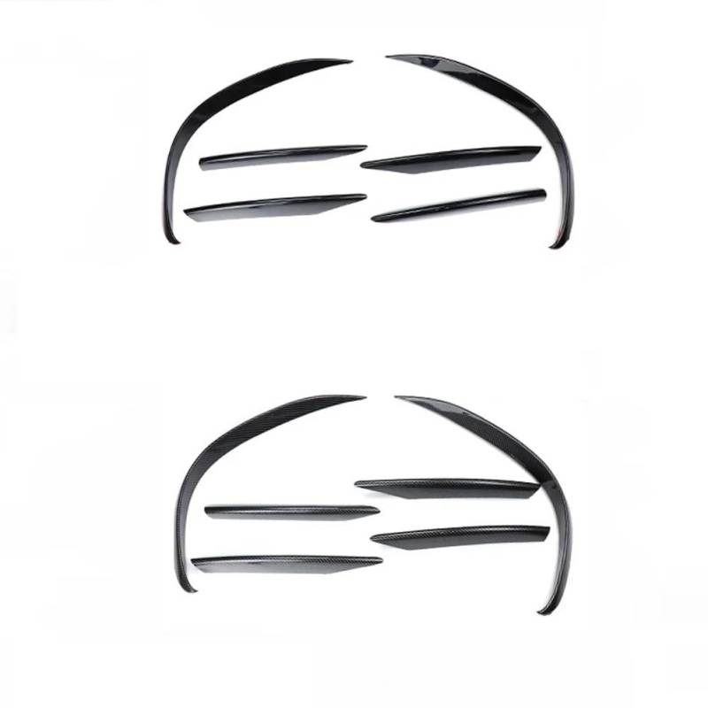 LDFREBCX Kompatibel for Mercedes Benz C-Klasse W205 C180 C200 C220 C260 C300 C450 2019–2021, ABS-Auto-Frontstoßstange, Kotflügellippe, Nebelscheinwerferabdeckung, Zierleiste(H) von LDFREBCX