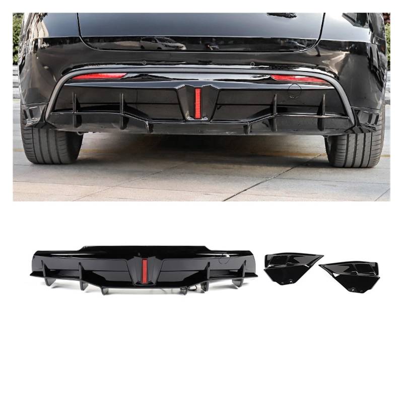 LDFREBCX Kompatibel for Tesla Model Y Hecklippen-Navigationslicht, Kohlefaser-Sport-Hecklippen-Modifikations-Surround-Zubehör(7000) von LDFREBCX