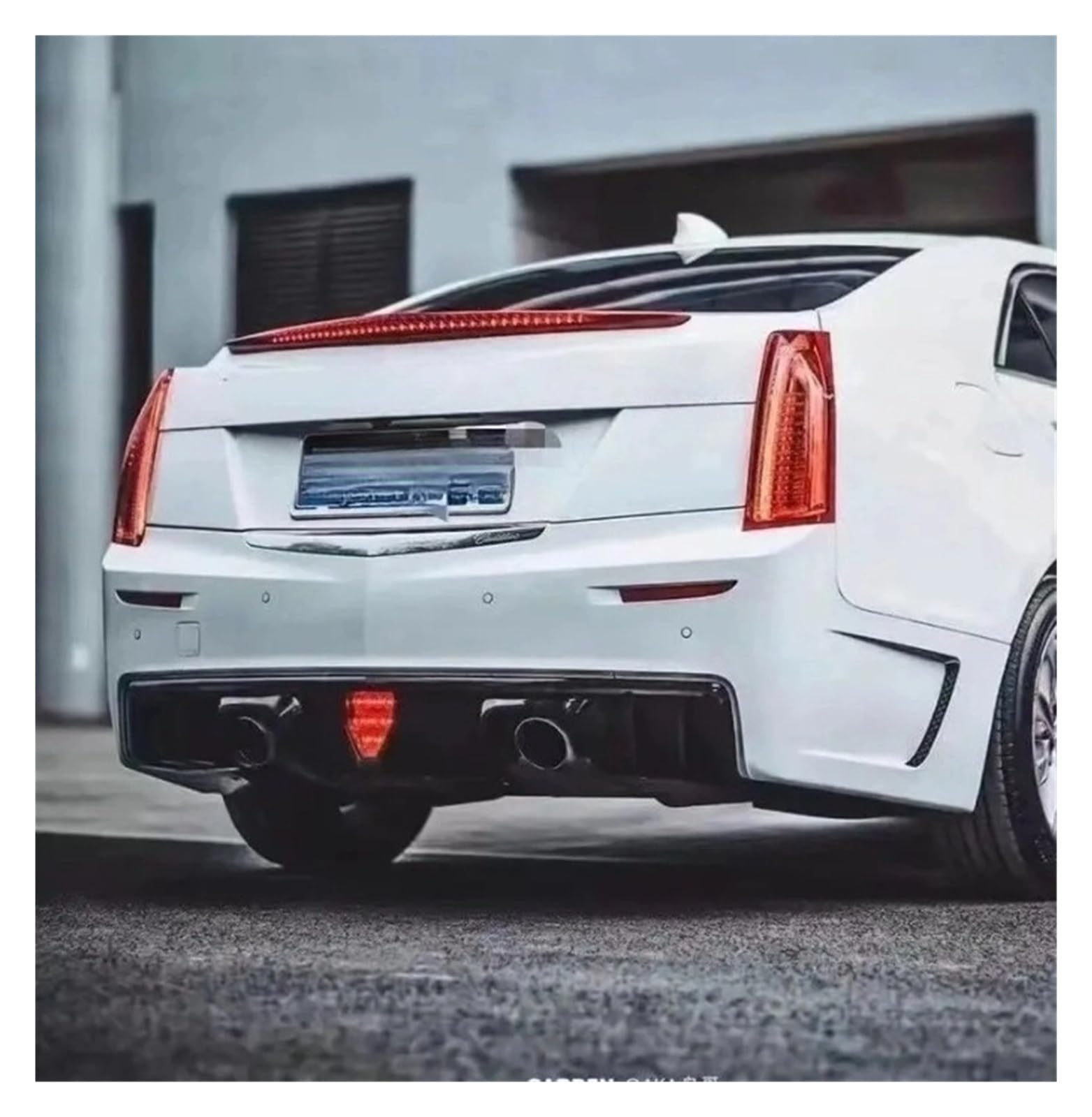 LDFREBCX Kompatibel mit Cadillac Atsl CT4 CT5 CT6, modifizierten Teilen, Spoiler, Lippe, V-Schwanzgeräuschen, Heckstoßstange aus Kohlefaser(Compatible for ATS-L GT Rear Bumper) von LDFREBCX