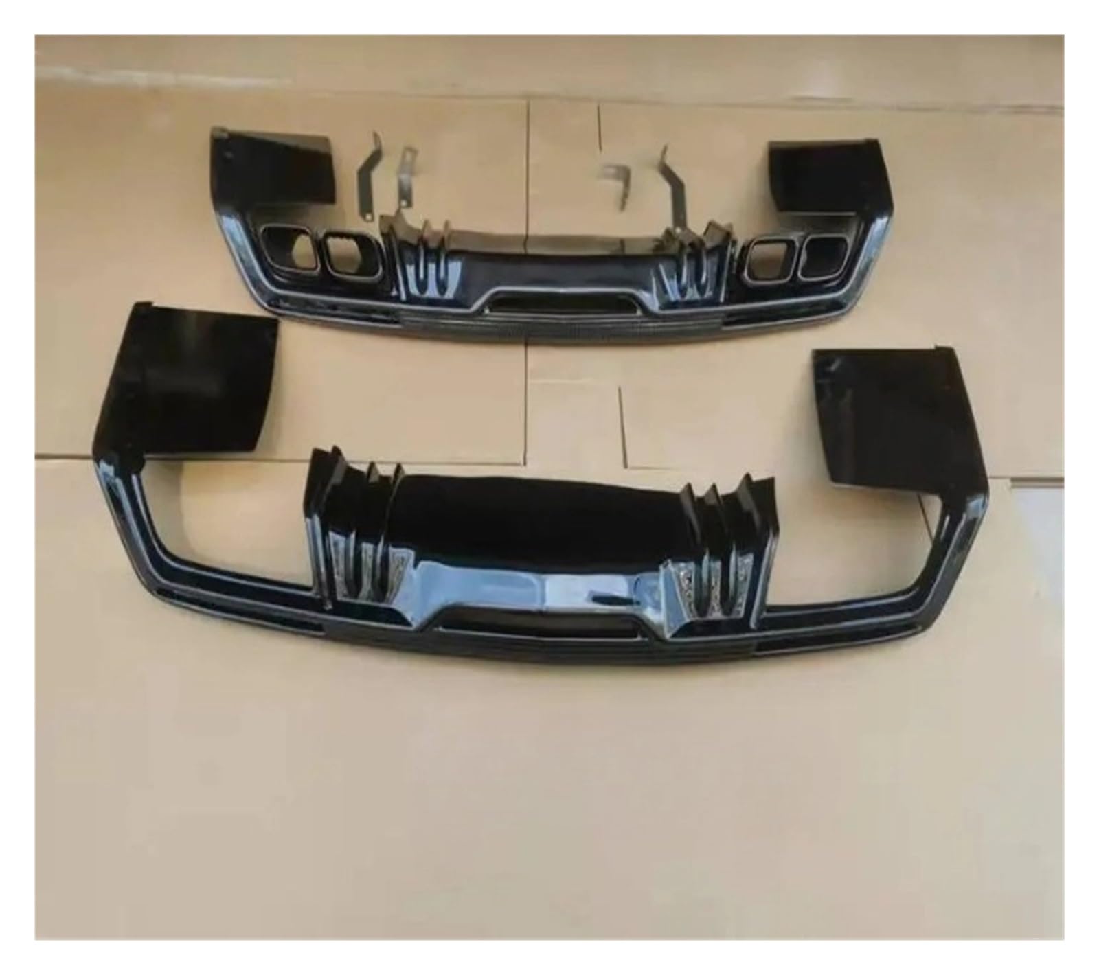 LDFREBCX Kompatibel mit Cadillac Atsl CT4 CT5 CT6, modifizierten Teilen, Spoiler, Lippe, V-Schwanzgeräuschen, Heckstoßstange aus Kohlefaser(Compatible for Ct5v Rear Lip Water) von LDFREBCX