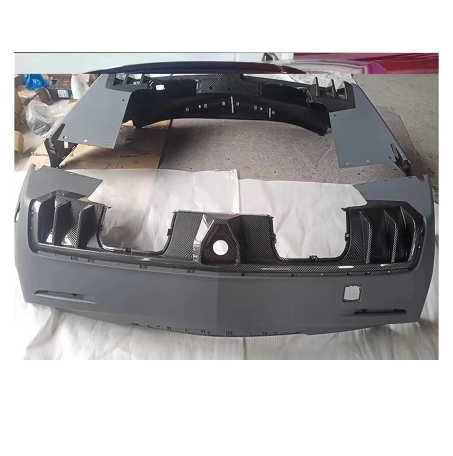 LDFREBCX Kompatibel mit Cadillac Atsl CT4 CT5 CT6, modifizierten Teilen, Spoiler, Lippe, V-Schwanzgeräuschen, Heckstoßstange aus Kohlefaser(Gt Rear Bumper Assem) von LDFREBCX