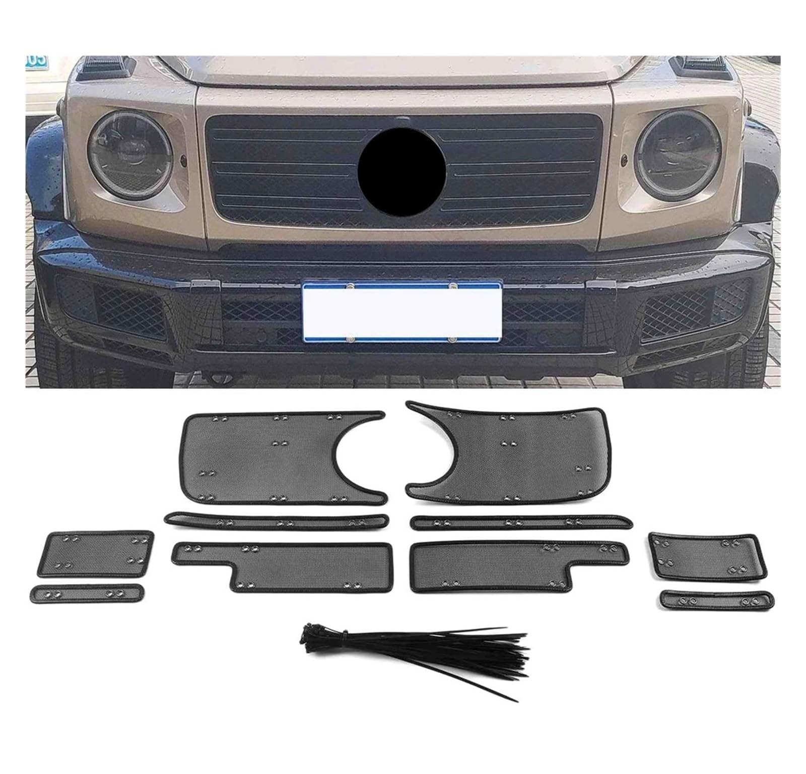 LDFREBCX Kompatibel mit Mercedes-Benz G-Klasse W464 2019-2023 Kühlergrill Staubschutzabdeckung Schutzgitter(for G-Class 19-20) von LDFREBCX