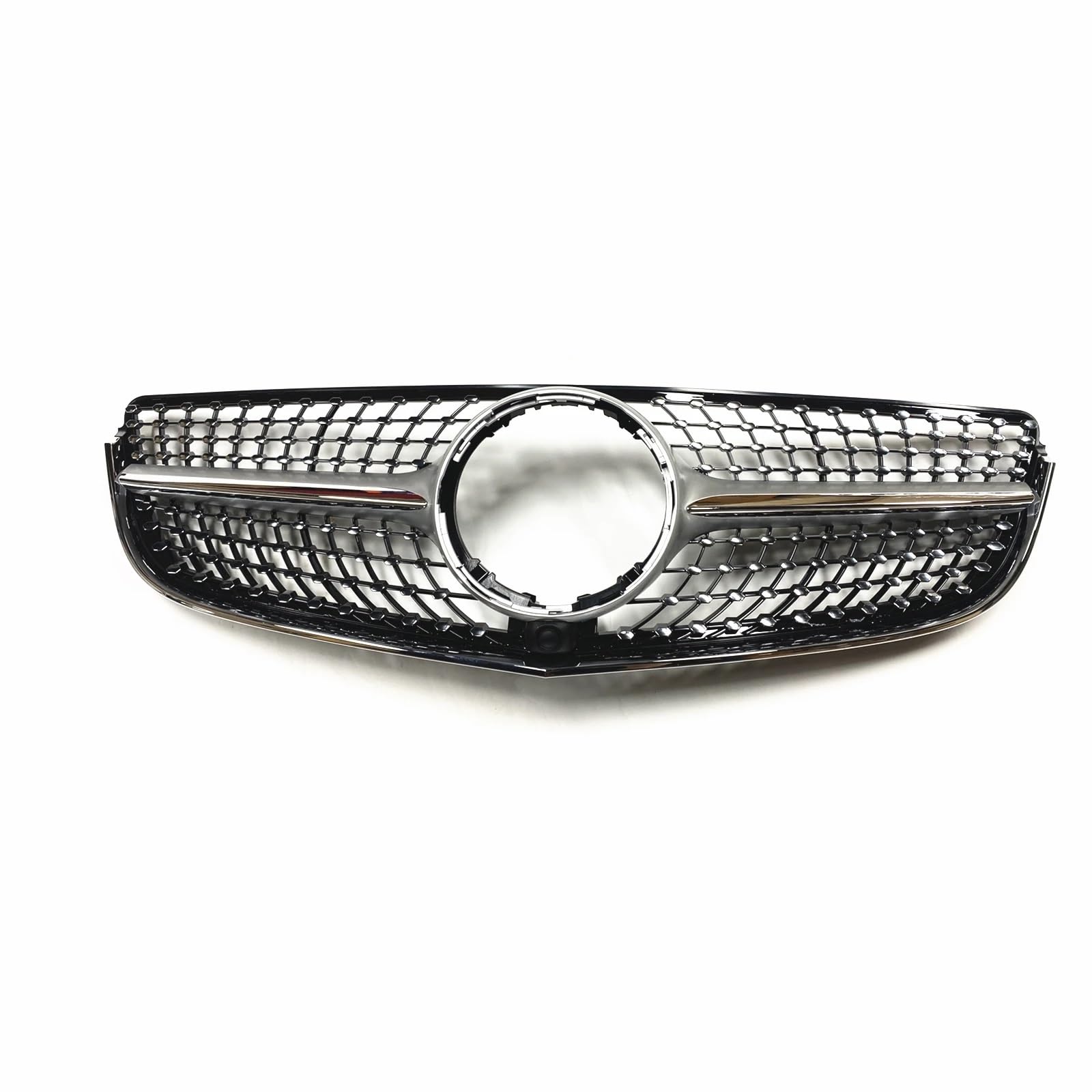 LDFREBCX Kühlergrill, Frontgrill, kompatibel for Mercedes-Benz E-Klasse Coupé W207 C207 A207, 2-türig, 2014–2017, kompatibel for E200 E250 E400 E500, oberes Stoßstangenhaubengitter(Silver1) von LDFREBCX