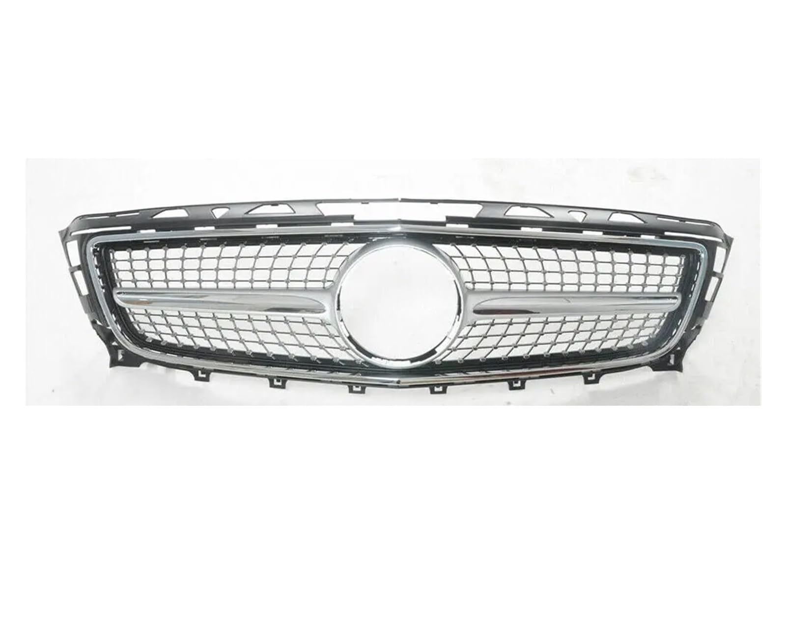LDFREBCX Kühlergrill im Diamant-Stil. Kompatibel mit Mercedes-Benz W218 CLS 2011–2014. Kompatibel mit CLS 250 CLS300 CLS350. Ersatz-Frontstoßstange aus Netzgewebe.(Silver1) von LDFREBCX