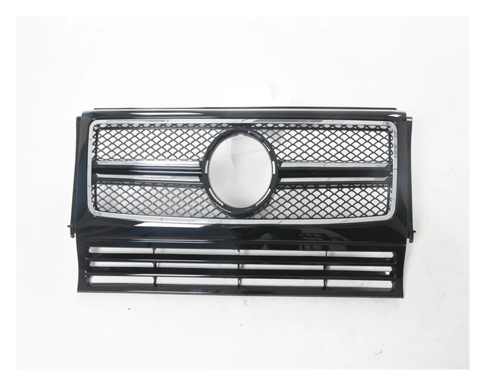 LDFREBCX Kühlergrill kompatibel for Mercedes-Benz G-Klasse W463 WagonG550 G500 G350 G55 G63 AMG 1990-2018 Oberer Stoßfängerhauben-Netzgrill(Black1) von LDFREBCX