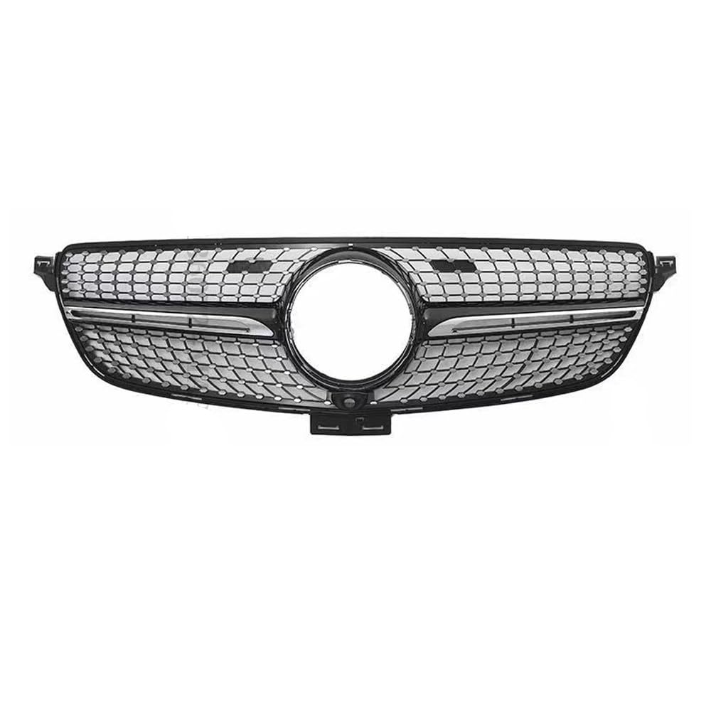 LDFREBCX Modifiziertes Haubengitter, Fronteinlassgitter, Stoßstangengrill, kompatibel mit Mercedes Benz GLE W166 2015–2019 300 350 400 320 500 GT GTR, Diamant-Stil(Diamond Black) von LDFREBCX