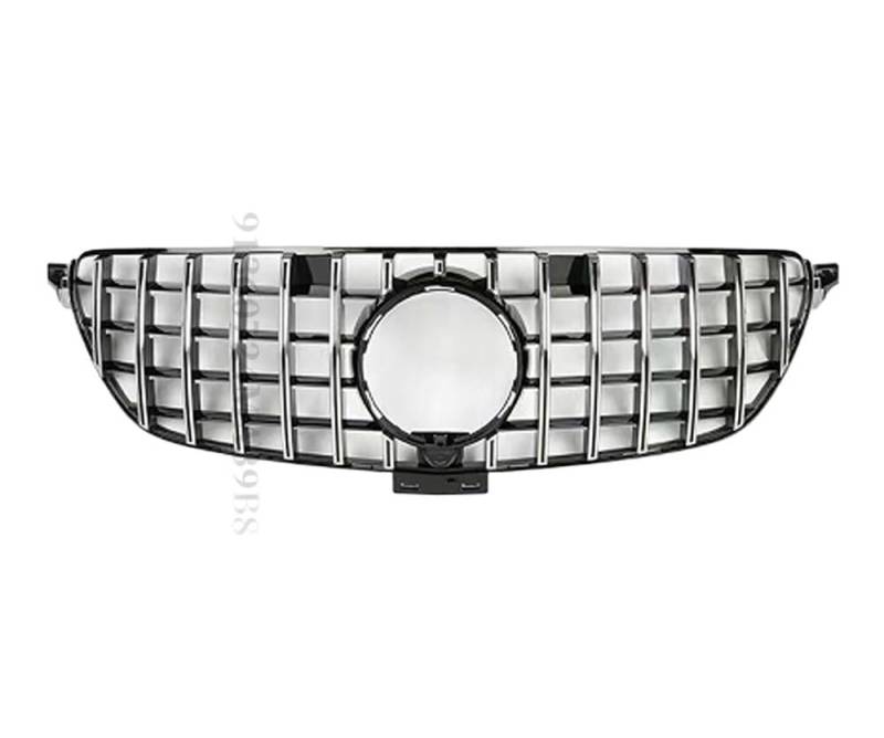 LDFREBCX Modifiziertes Haubengitter, Fronteinlassgitter, Stoßstangengrill, kompatibel mit Mercedes Benz GLE W166 2015–2019 300 350 400 320 500 GT GTR, Diamant-Stil(GT Silvery A Style) von LDFREBCX