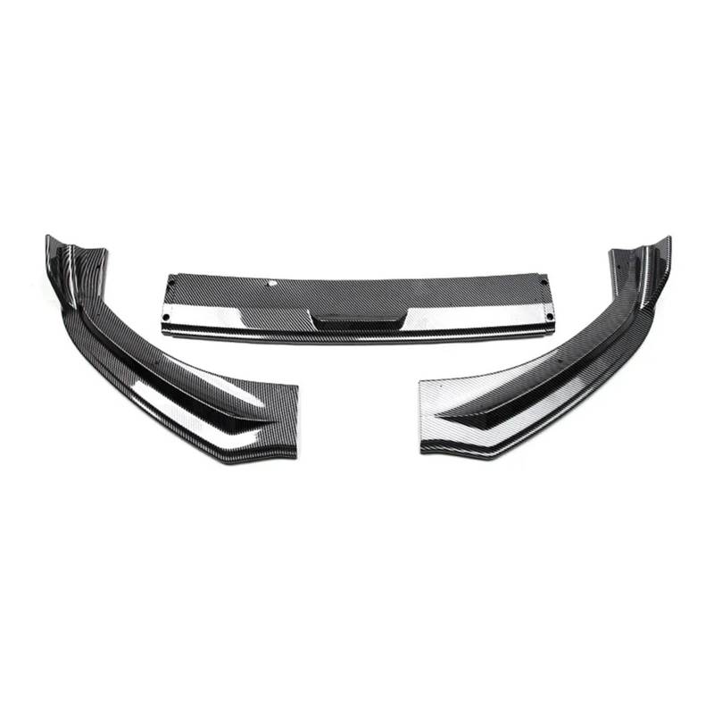 LDFREBCX PP Frontschürze Lip Spoiler Splitter Diffusor Schaufel Kompatibel for Mustang Mach-E Glanz Schwarz Körper Kit Trim(Carbon Fiber Style) von LDFREBCX