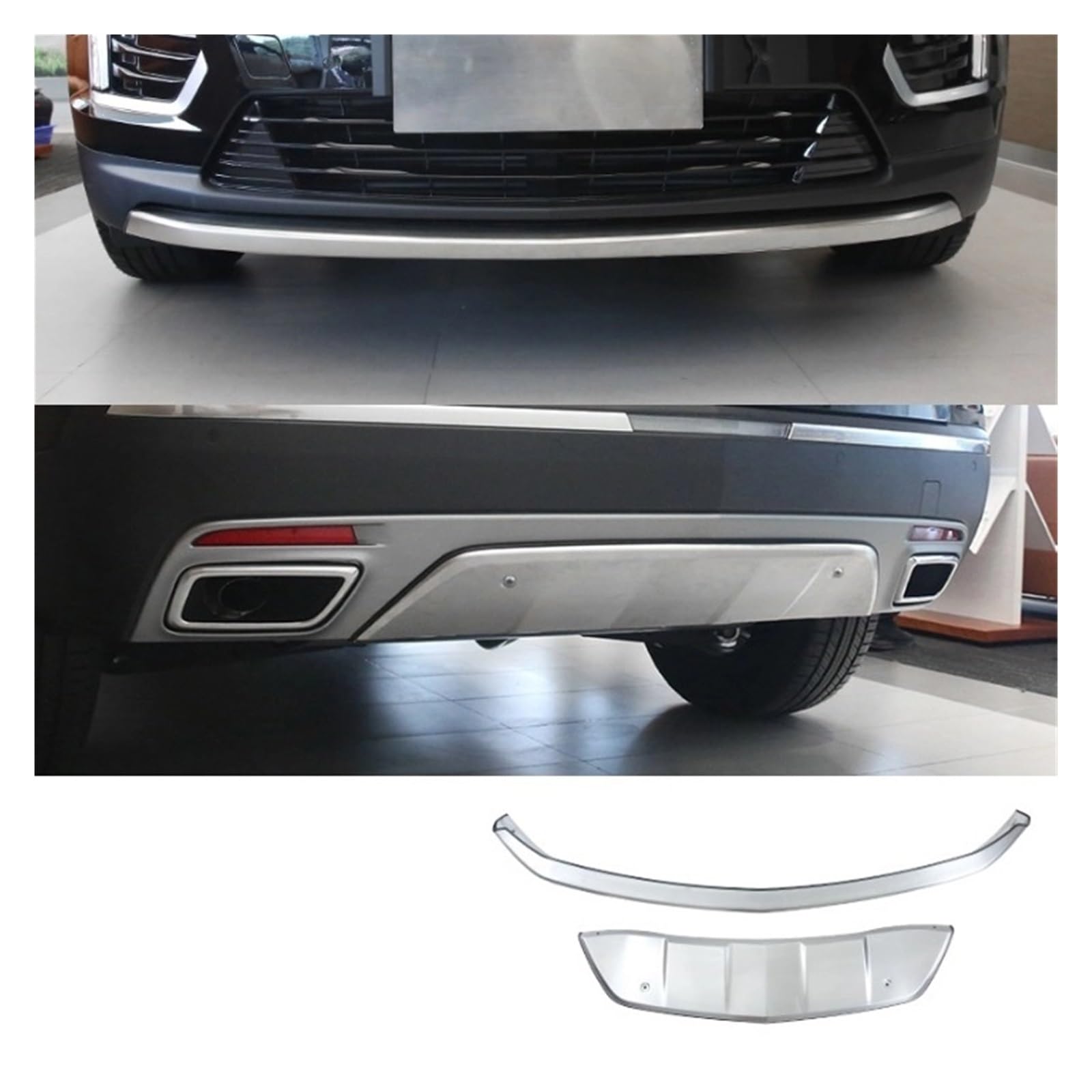 LDFREBCX Stoßstangendiffusor, Heckspoilerlippe, kompatibel mit Cadillac Xt5/6 Xt4, Stoßstangendiffusor, Heckspoilerlippe, Schutzplatten vorne und hinten(Compatible for XT5 All) von LDFREBCX