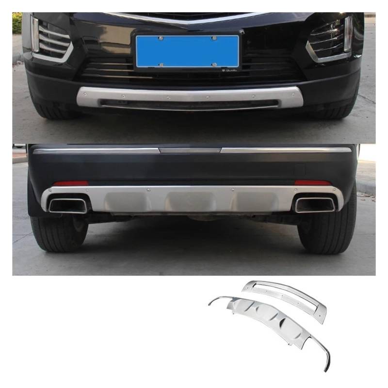 LDFREBCX Stoßstangendiffusor, Heckspoilerlippe, kompatibel mit Cadillac Xt5/6 Xt4, Stoßstangendiffusor, Heckspoilerlippe, Schutzplatten vorne und hinten(Compatible for Xt5 16-19 All) von LDFREBCX