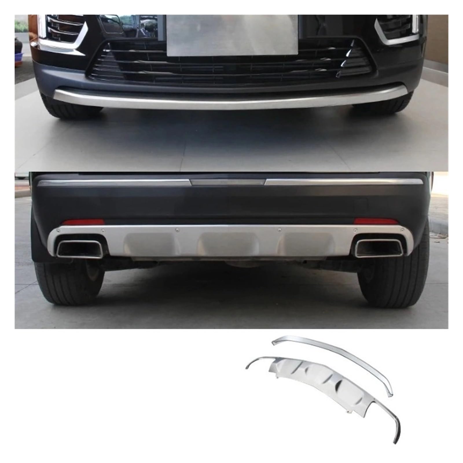 LDFREBCX Stoßstangendiffusor, Heckspoilerlippe, kompatibel mit Cadillac Xt5/6 Xt4, Stoßstangendiffusor, Heckspoilerlippe, Schutzplatten vorne und hinten(Compatible for Xt5 20-22 Technical) von LDFREBCX