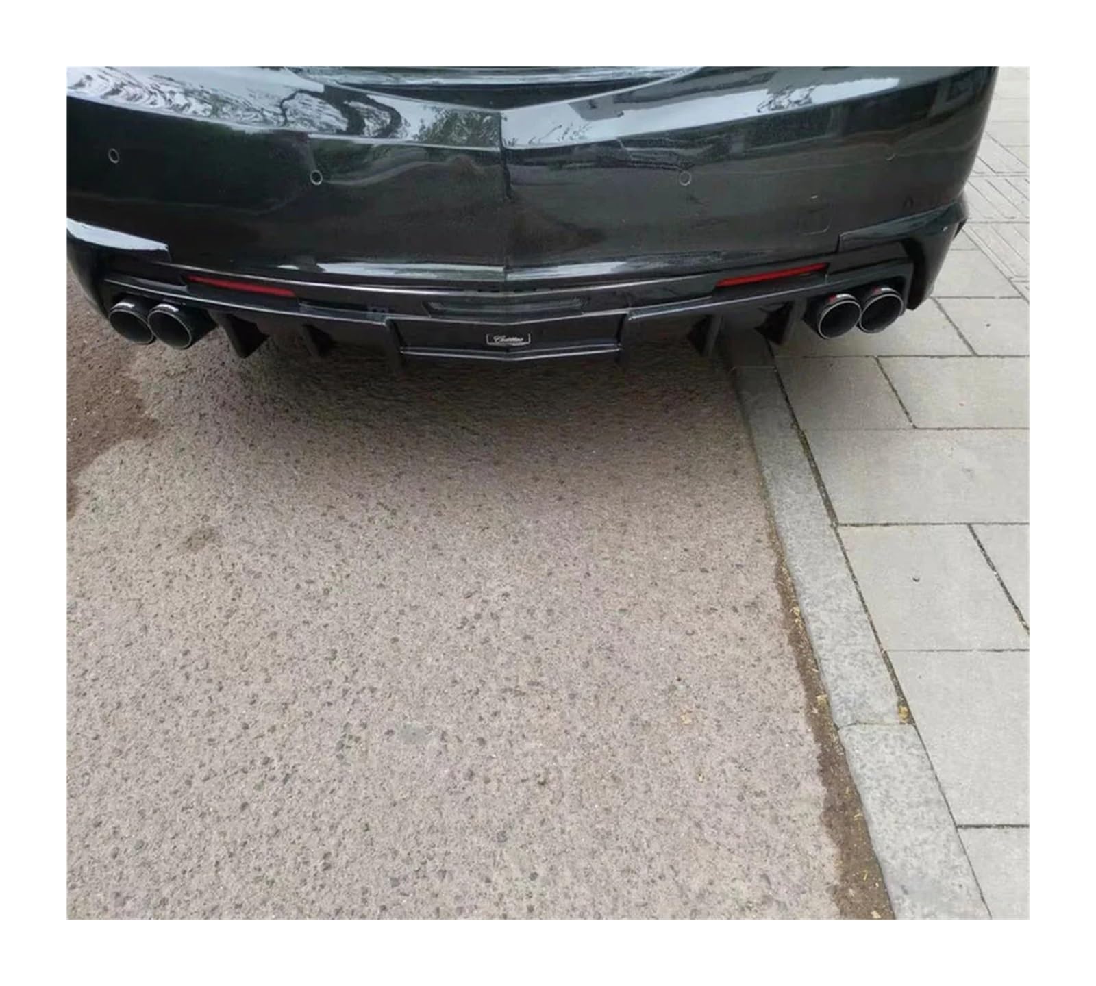 LDFREBCX Stoßstangendiffusor Kompatibel for Cadillac XTS 2013-2017 Hecklippenmodifikation Hecklippe Heckstoßstange schwarz/Carbon gemusterte Hecklippe(Black) von LDFREBCX