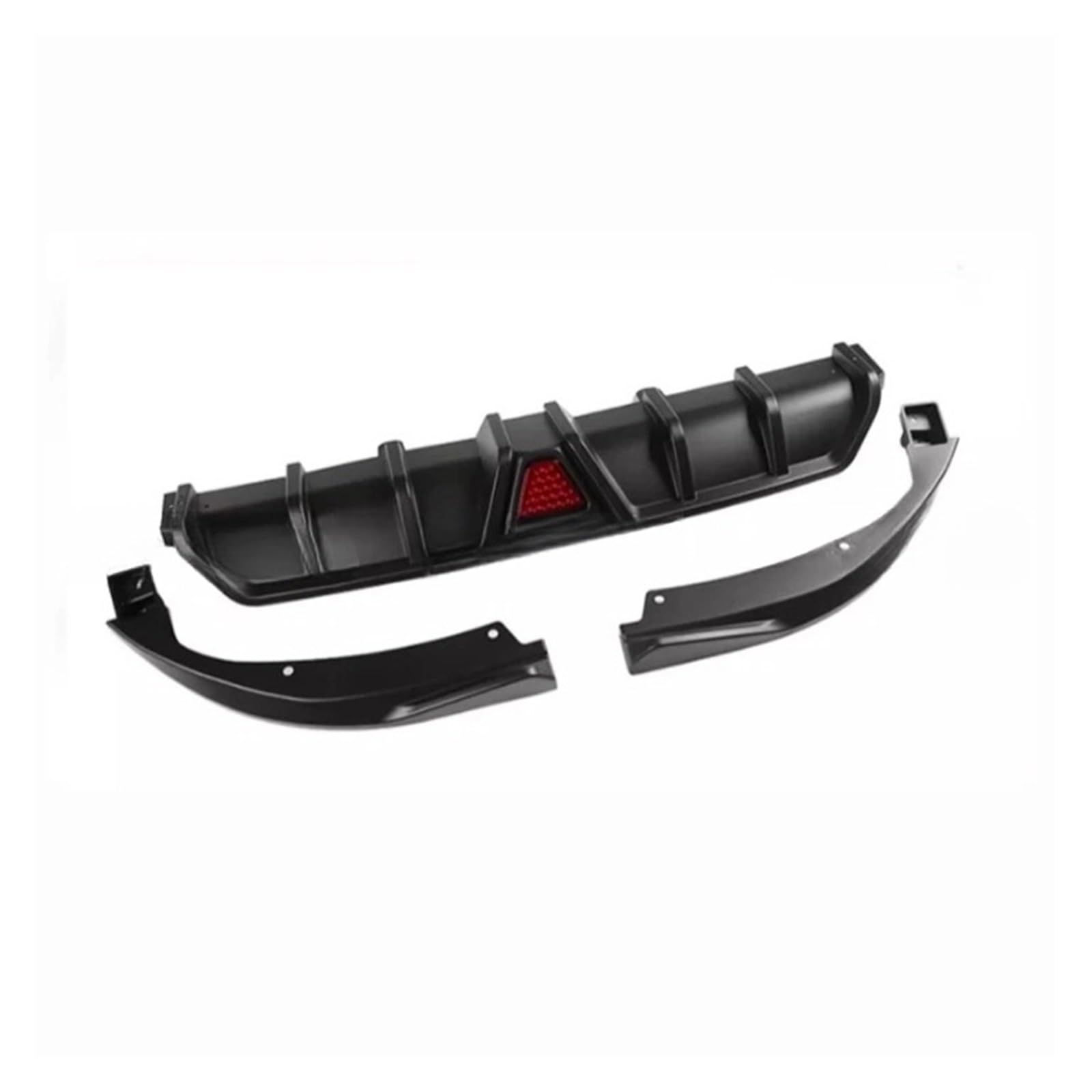 LDFREBCX Stoßstangendiffusor kompatibel for Civic for 2016–2022 (mit Licht) ABS Hellschwarz Carbon Stoßstangenlippe Heckdiffusor Spoiler(Matte Black) von LDFREBCX