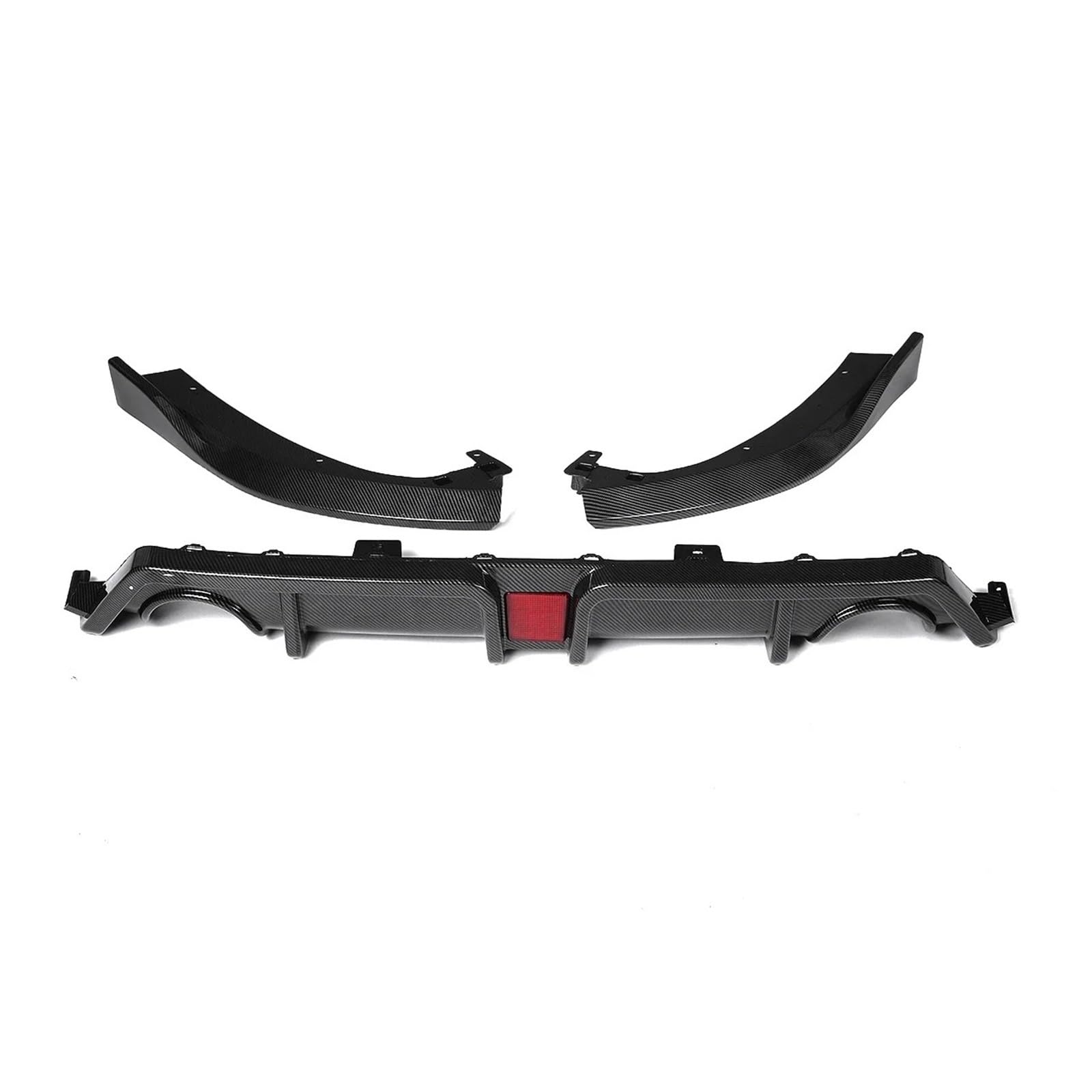 LDFREBCX Stoßstangenschutz Kompatibel for Civic 2016-2019 Carbonfaser-Look Auto Heckstoßstangendiffusor Splitter Lippenspoiler(Carbon Fiber Look) von LDFREBCX