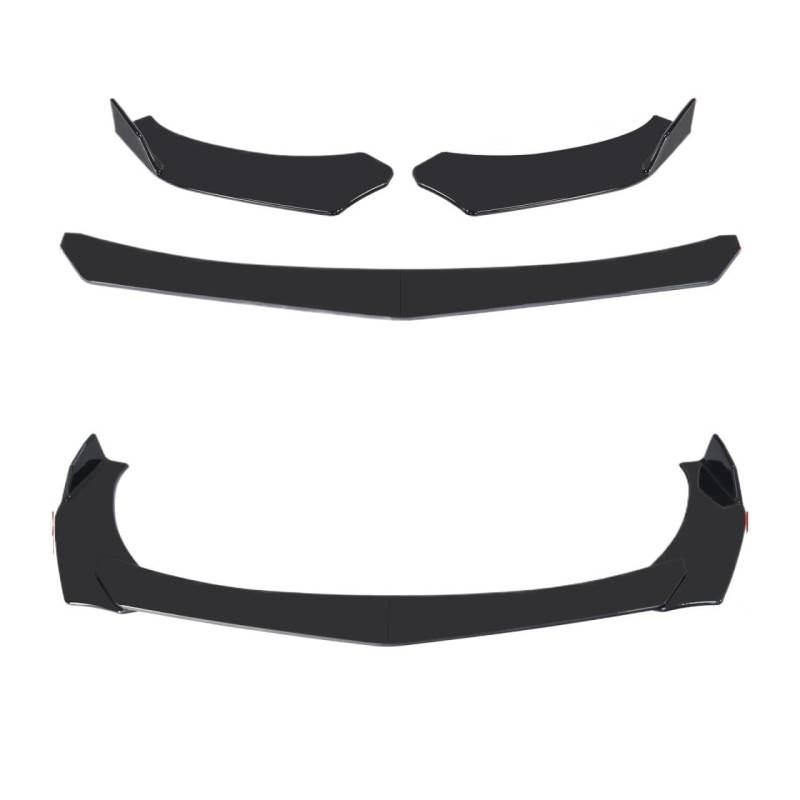 LDFREBCX Universal Front Lip Spoiler Splitter Deflektor Kompatibel for Fusion Focus Fiesta Guards w/Strut Rod(Black) von LDFREBCX