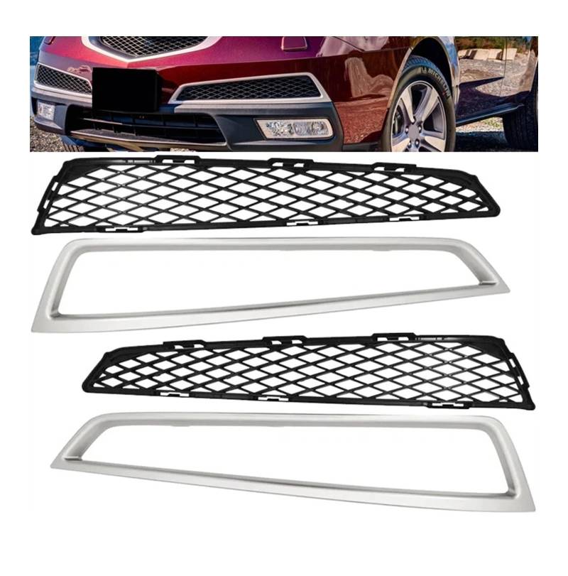 LDFREBCX Untere Autostoßstange, kompatibel mit Acura MDX 2010–2013, vordere untere Kühlergrillabdeckung, Lufteinlass-Entlüftungsscheibe, Kühlergrill, Chromverkleidung(Only 1 Right) von LDFREBCX